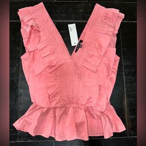 NWT Pink sleeveless blouse. Cotton. Size M.